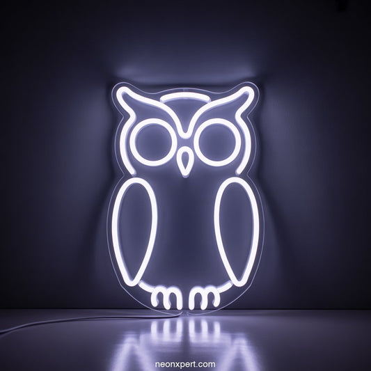 Minerva's Owl Neon Light LED Neon Sign - NeonXpertSmallWhite