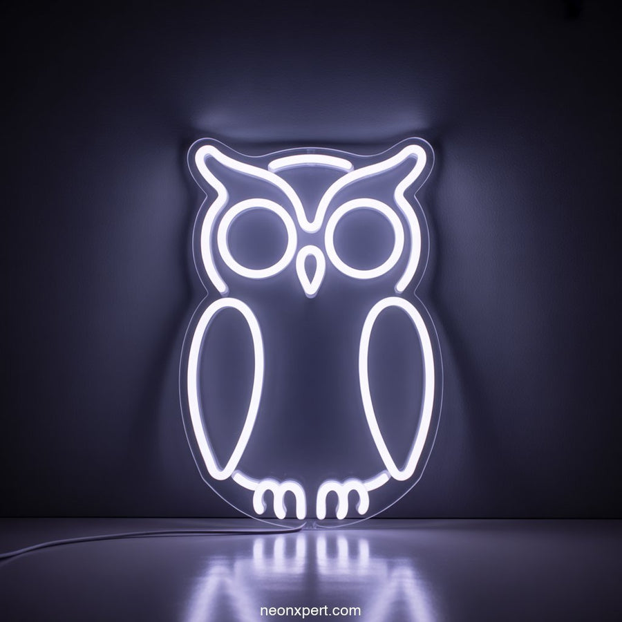 Minerva's Owl Neon Light LED Neon Sign - NeonXpertSmallWhite