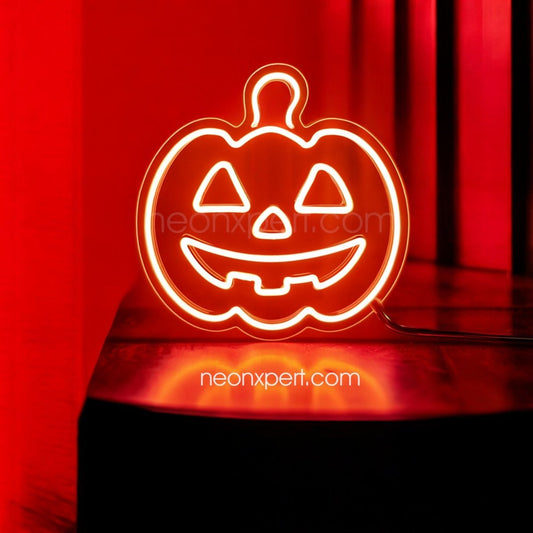 Mini Jack - O - Lantern LED Neon Sign | Halloween Decor For Home - NeonXpert