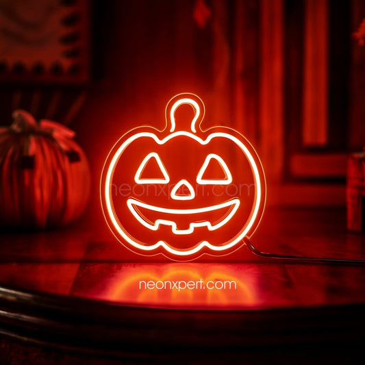 Mini Jack - O - Lantern LED Neon Sign | Halloween Decor For Home - NeonXpert