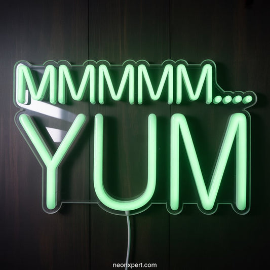 Mmmmm...YUM Neon Light Party Decor - NeonXpertSmallWhite