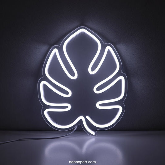 Monstera Leaf Neon Sign LED Neon Light Decor - NeonXpertSmallWhite