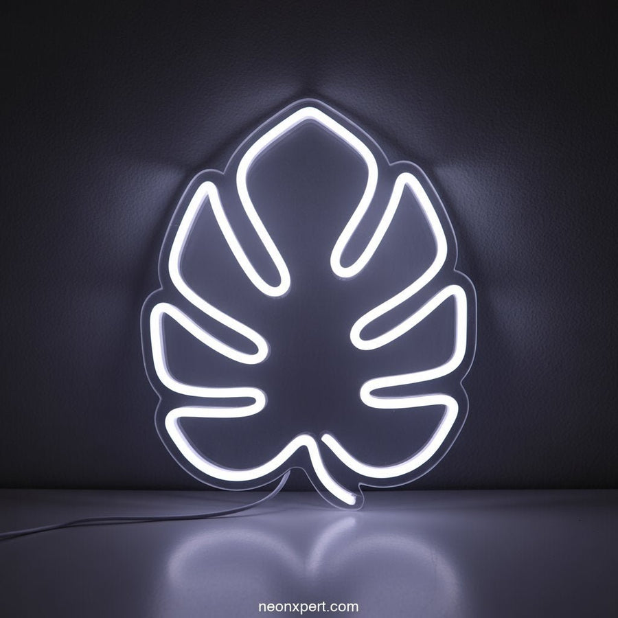 Monstera Leaf Neon Sign LED Neon Light Decor - NeonXpertSmallWhite