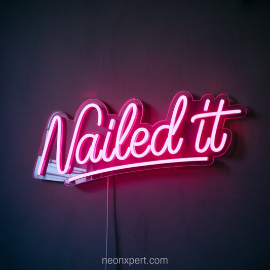 Nailed It | Playful Neon Light for Beauty & Hair Salons Decor - NeonXpertSmallWhite