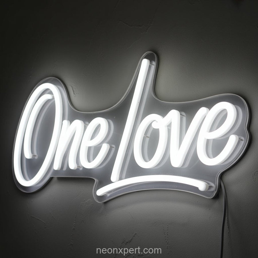 One Love | Wedding Neon Sign for Romantic Celebrations - NeonXpertSmallWhite