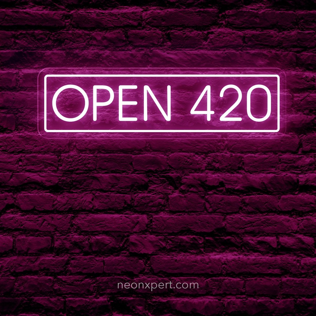 Open 420 LED Neon Sign - NeonXpert12 x 4 in (USB)Red