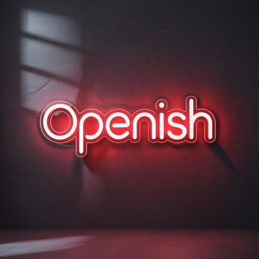 OPENISH | LED Neon Sign for Welcoming Spaces - NeonXpertSmallWhite
