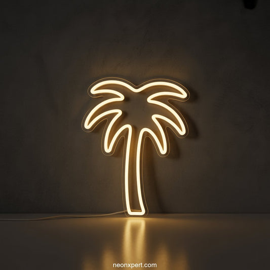 Palm Tree Neon Light LED Neon Art Sign Decor - NeonXpertSmallWhite
