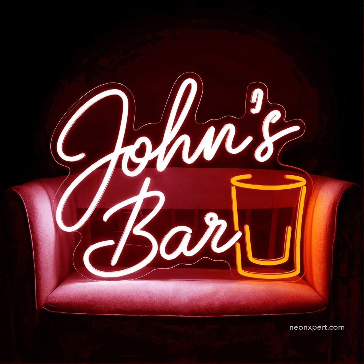 Personalized Bar Neon Sign For Home | Light Up Bar Signs For Sale - NeonXpert16 x 12 inYellow