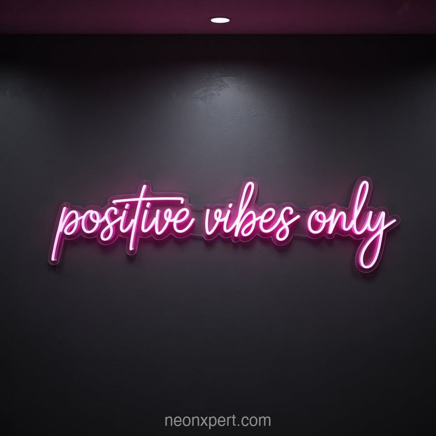 Positive Vibes Only | Trendy Neon Light for Salon Spaces - NeonXpertSmallWhite