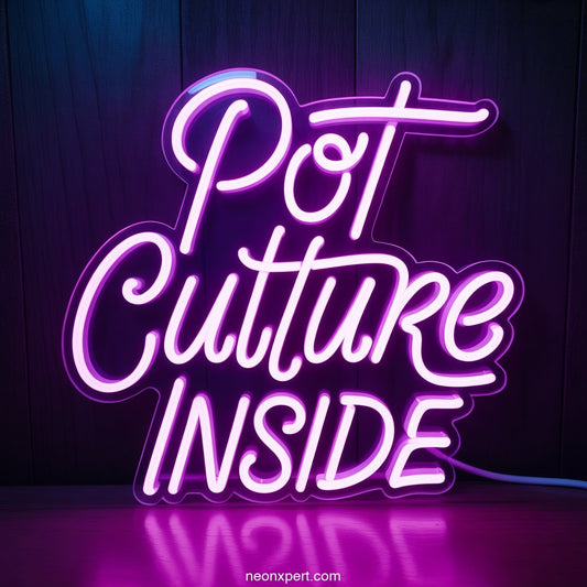Pot Culture Inside Weed Neon Light - NeonXpertSmallWhite