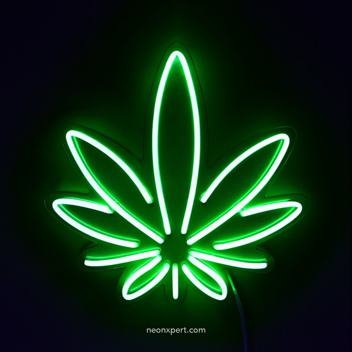 Pot Leaf Neon Sign - Marijuana Cannabis Decor - NeonXpert8 x 8 in