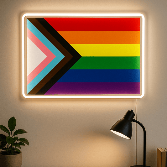 Progressive Rainbow Pride Flag Neon Sign - NeonXpert6 x 8 in