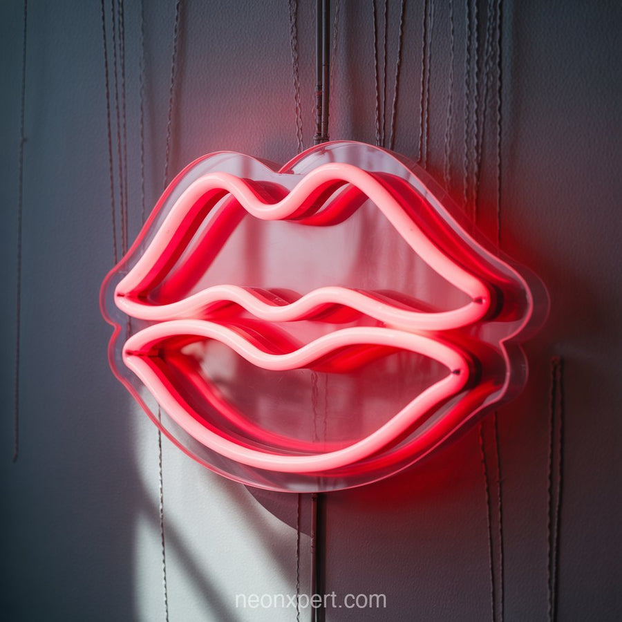 Pucker Up Lips | Playful Neon Light for Salon Decor - NeonXpertSmallWhite