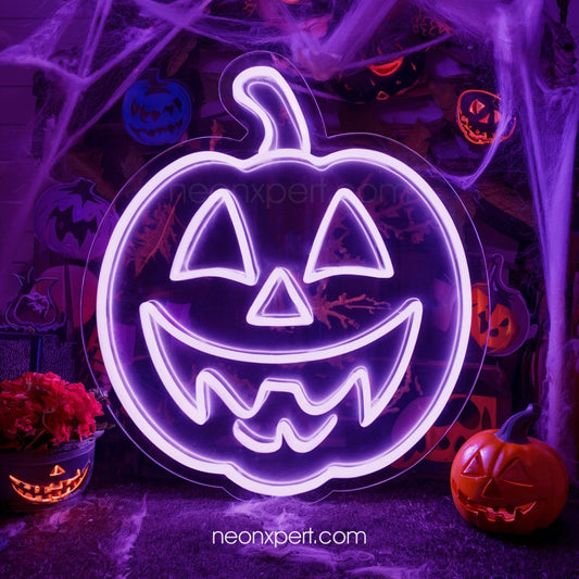 Purple Jack - O - Lantern LED Neon Sign - NeonXpert