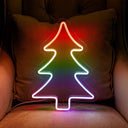 Rainbow Christmas Tree Neon Sign - NeonXpertMini (8 in)