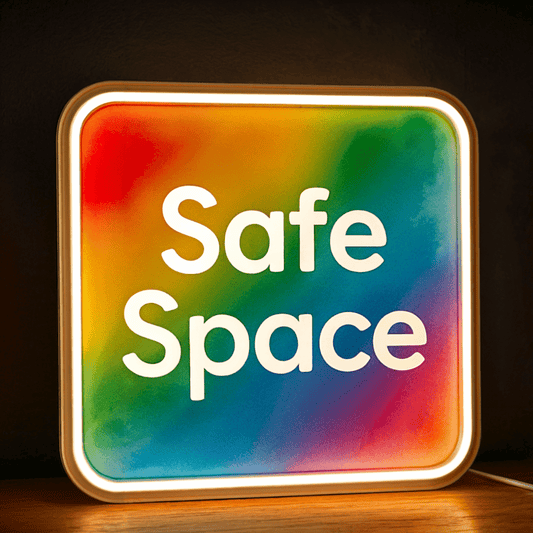 Safe Space Pride Ally Neon Sign - NeonXpert6 x 6 in