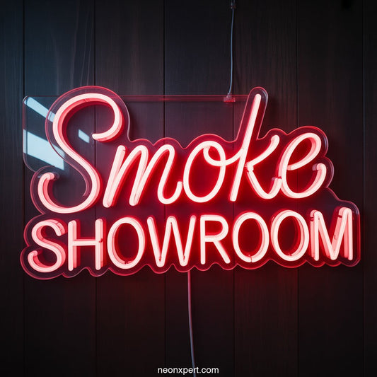 Smoke Showroom Weed Neon Sign, Neon Light - NeonXpertSmallWhite
