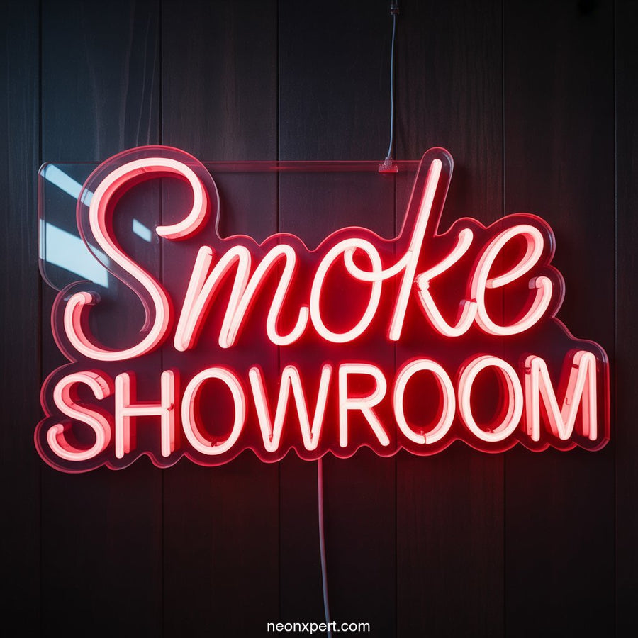 Smoke Showroom Weed Neon Sign, Neon Light - NeonXpertSmallWhite