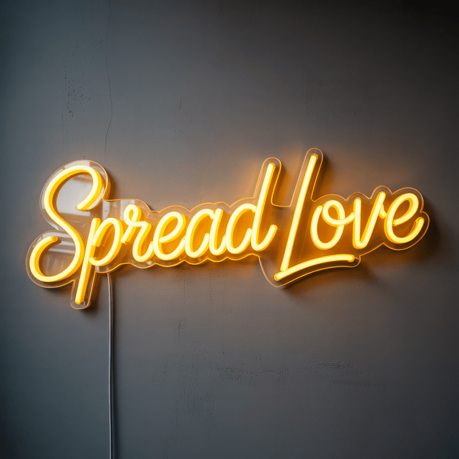 Spread Love | Elegant Wedding Neon Sign - NeonXpertSmallWhite