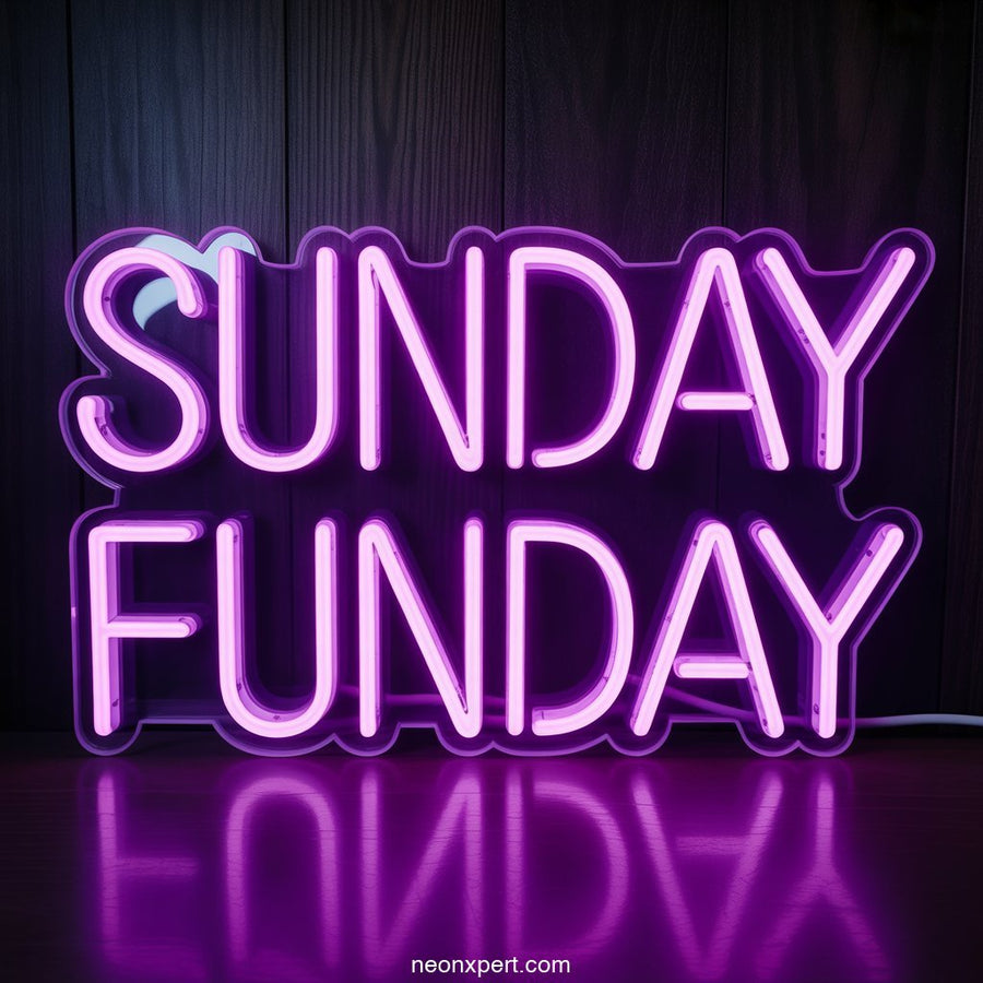 Sunday Funday Neon Light Decor - NeonXpertSmallWhite