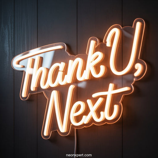 Thank U, Next Neon Light Decor - NeonXpertSmallWhite