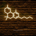 THC Molecule Neon Sign | Unique Weed Smoker Gift - NeonXpert12 x 8 in (USB)Warm White