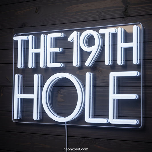 The 19th Hole Neon Light Wall Art - NeonXpertSmallWhite