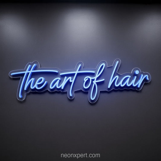 The Art of Hair | Neon Light for Salon Ambiance Decor - NeonXpertSmallWhite