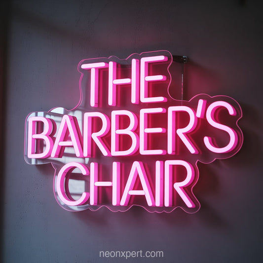 The Barber's Chair | Neon Light for Beauty Salon Ambiance - NeonXpertSmallWhite