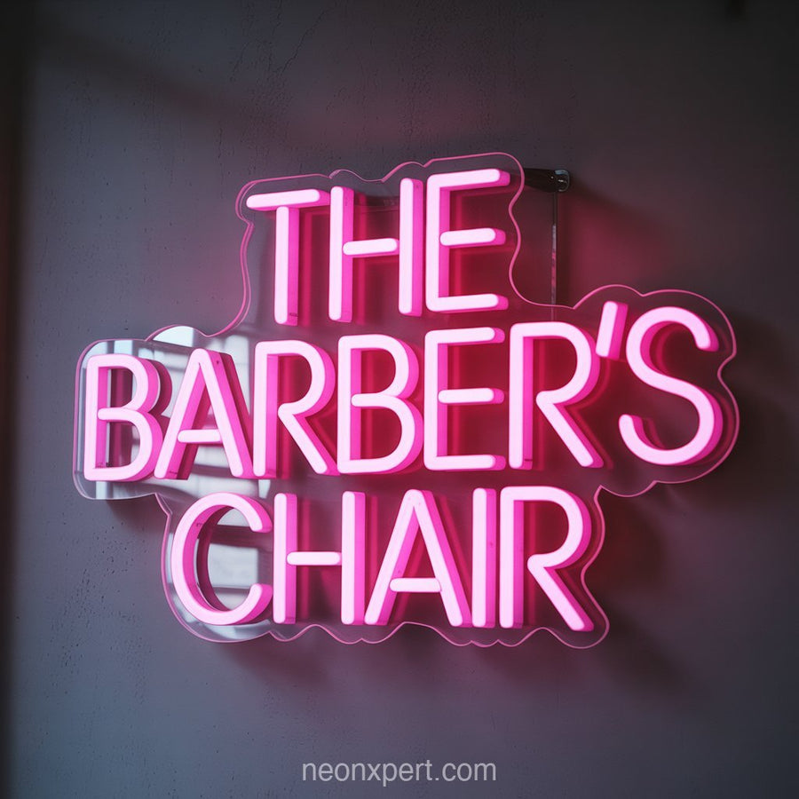 The Barber's Chair | Neon Light for Beauty Salon Ambiance - NeonXpertSmallWhite