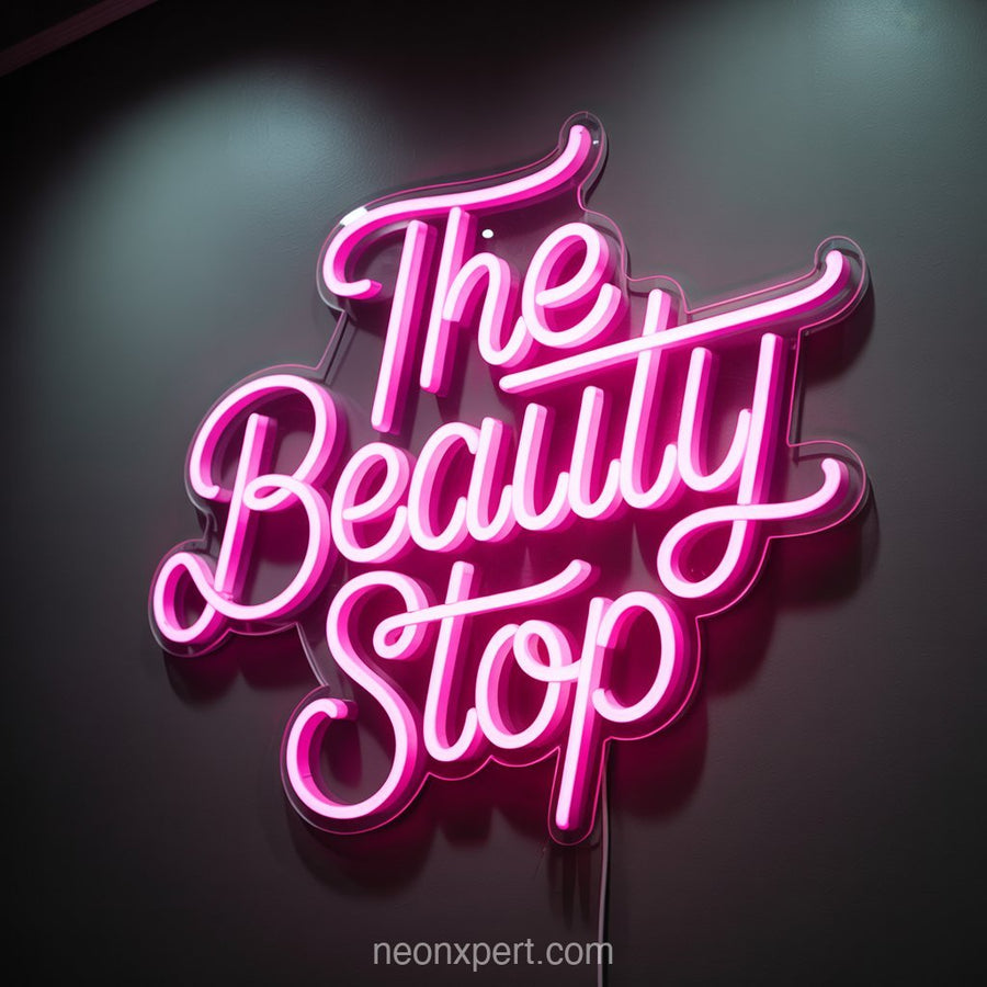 The Beauty Stop | Chic Neon Light for Salon Spaces Decor - NeonXpertSmallWhite