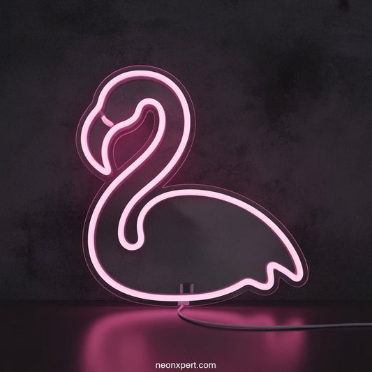 The Flamingo Neon Light LED Neon Sign Decor - NeonXpertSmallWhite