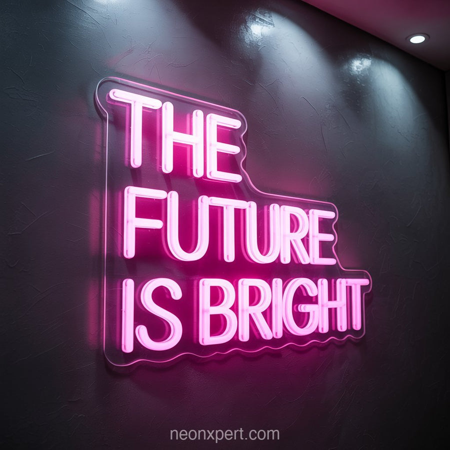 The Future is Bright | Salon Neon Light for Inspirational Decor - NeonXpertSmallWhite