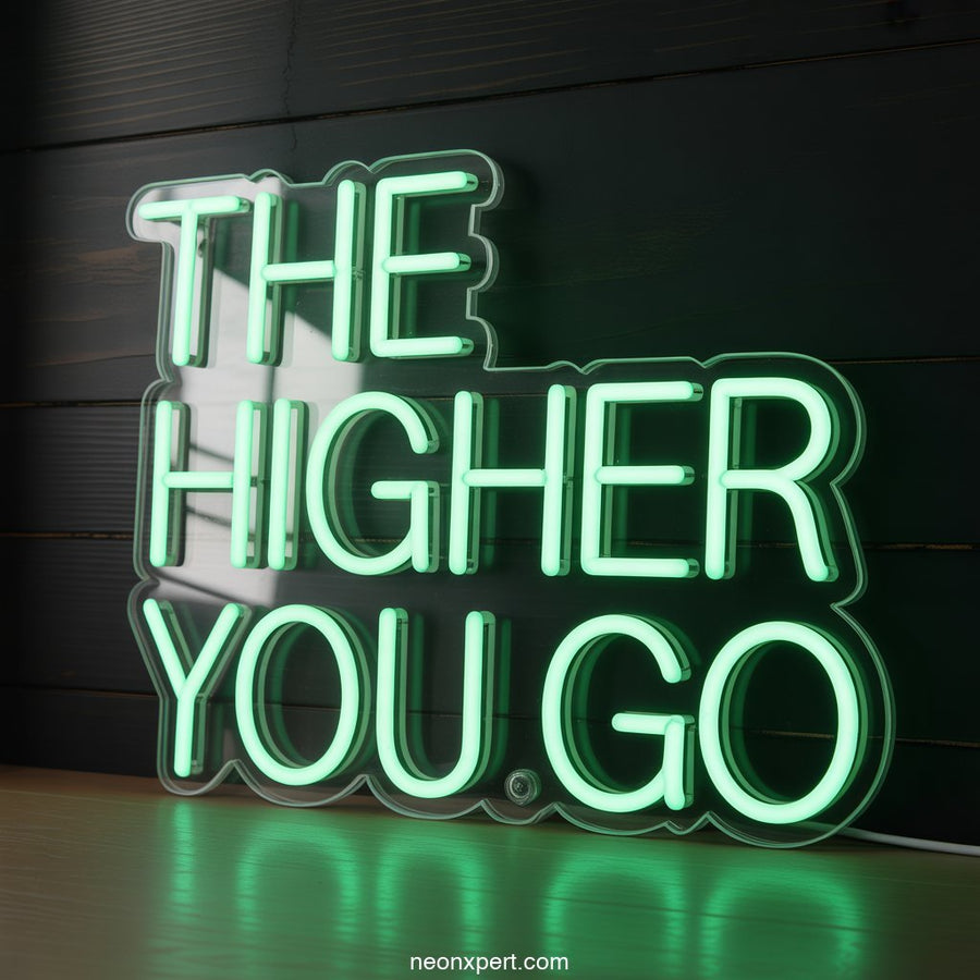 The Higher You Go Weed Neon Light - NeonXpertSmallWhite