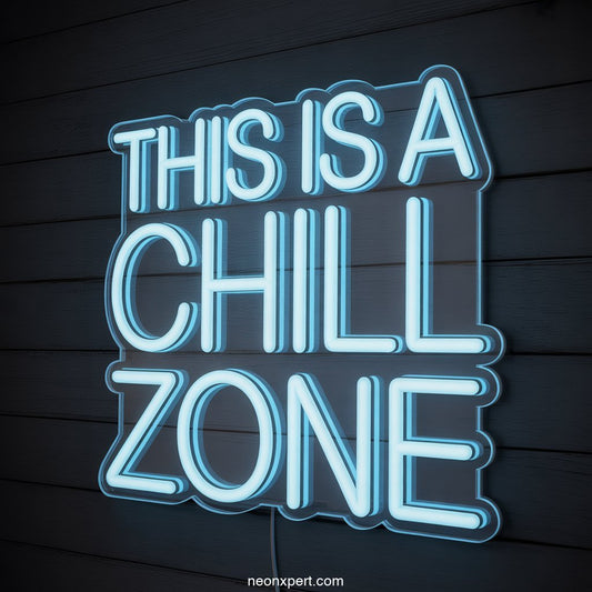 This Is a Chill Zone Weed Neon Light - NeonXpertSmallWhite
