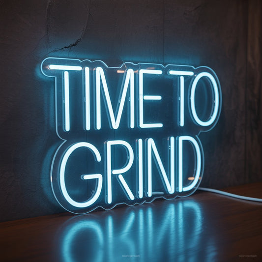 Time to Grind Neon Sign Gym Decor - NeonXpertSmallWhite