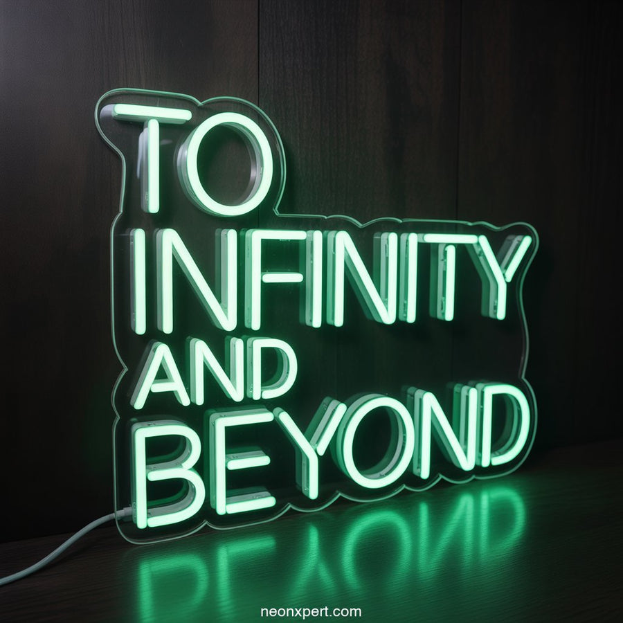 To Infinity and Beyond Neon Sign Decor - NeonXpertSmallWhite