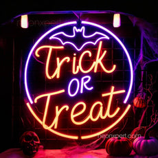 Trick or Treat Light Up Sign | Halloween Party Decoration - NeonXpert