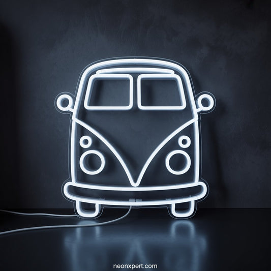 VW Bus Neon Wall Art LED Neon Sign - NeonXpertSmallWhite