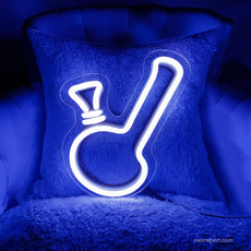 Weed Bong Neon Sign LED Light - NeonXpert6 x 6 in (USB)Blue