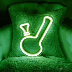 Weed Bong Neon Sign LED Light - NeonXpert6 x 6 in (USB)Green