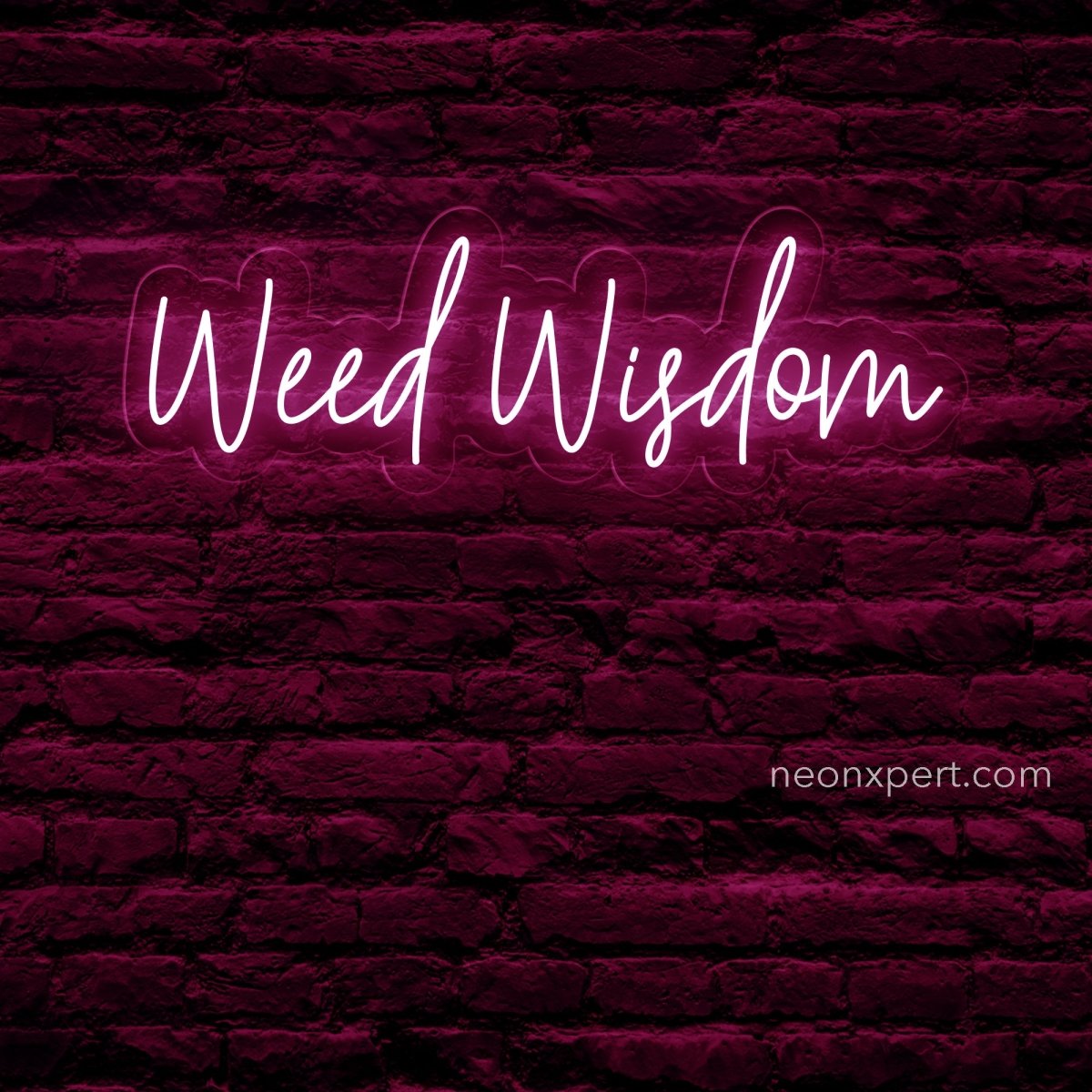 Weed Wisdom LED Neon Sign - NeonXpert18 x 6 inHot Pink