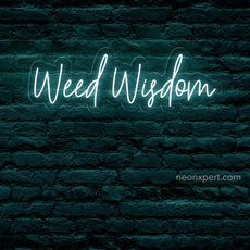 Weed Wisdom LED Neon Sign - NeonXpert18 x 6 inIce Blue