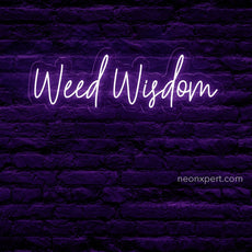 Weed Wisdom LED Neon Sign - NeonXpert18 x 6 inPurple