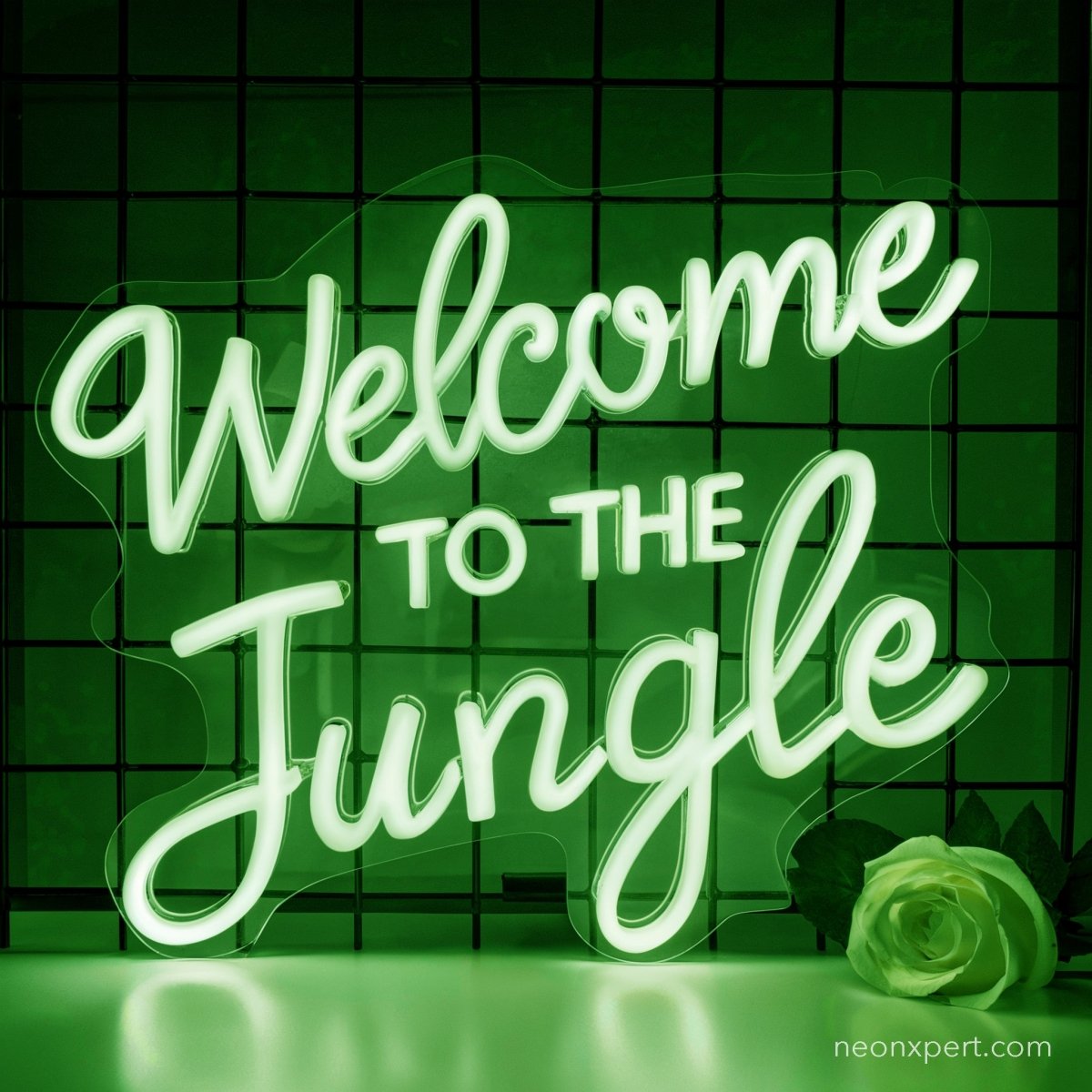 Welcome to the Jungle LED Neon Sign - NeonXpert12 x 10 inGreen