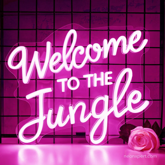 Welcome to the Jungle LED Neon Sign - NeonXpert12 x 10 inHot Pink