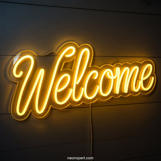 Welcome Neon Sign for Party Decor