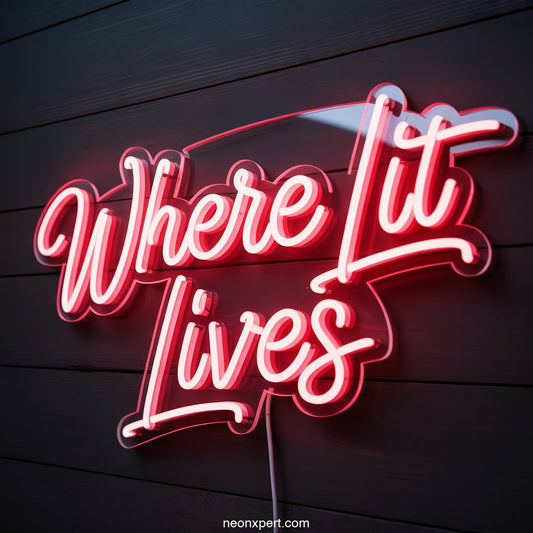 Where Lit Lives Weed Neon Sign Decor - NeonXpertSmallWhite