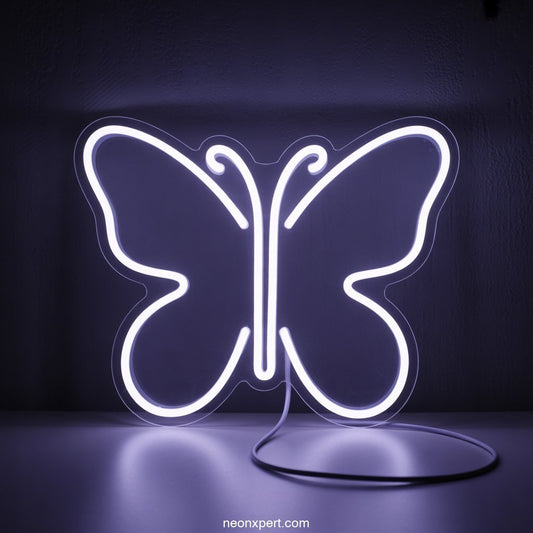 Whimsical Butterfly Neon Light LED Neon Art Sign - NeonXpertSmallWhite
